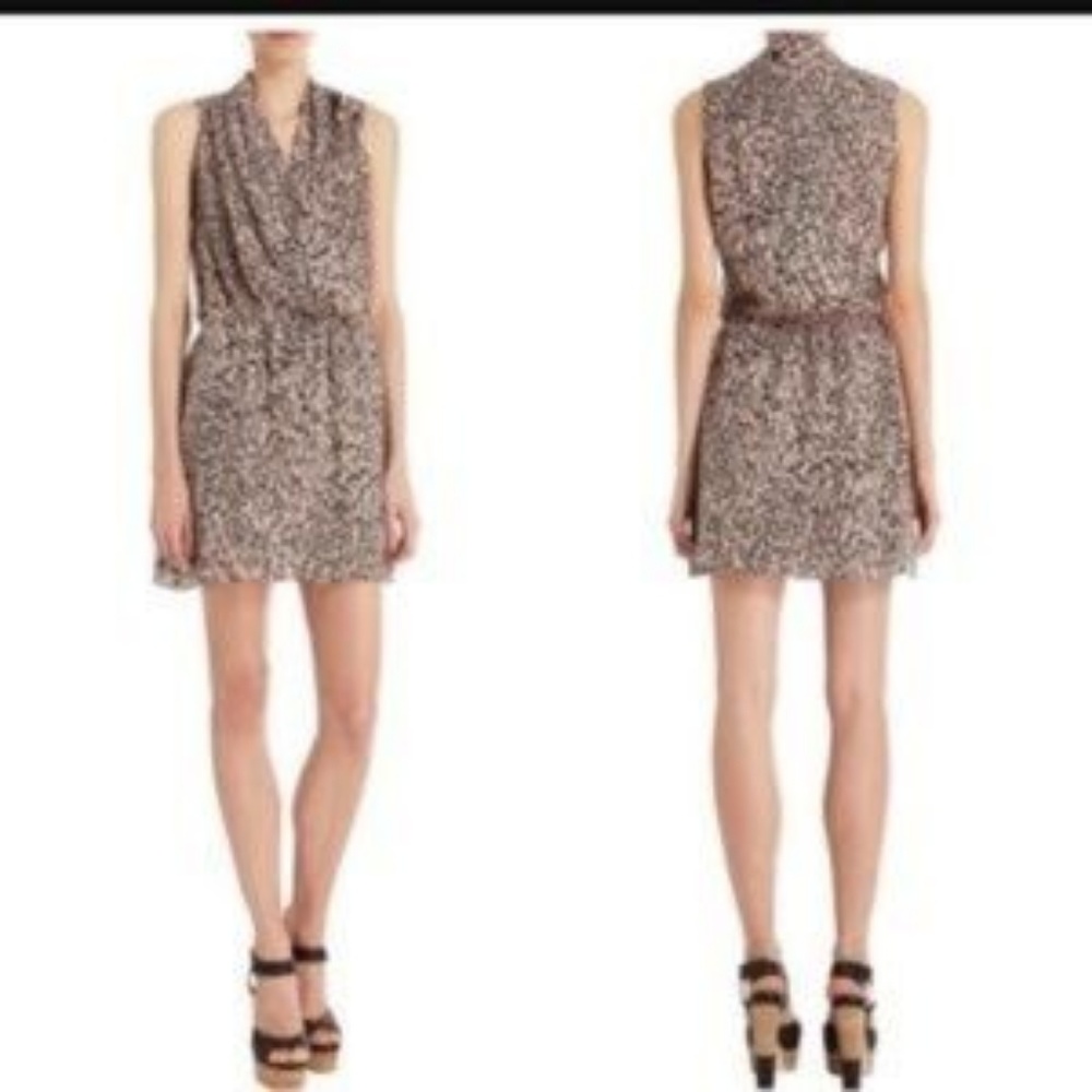 Parker Silk Drape Wrap Front Dress